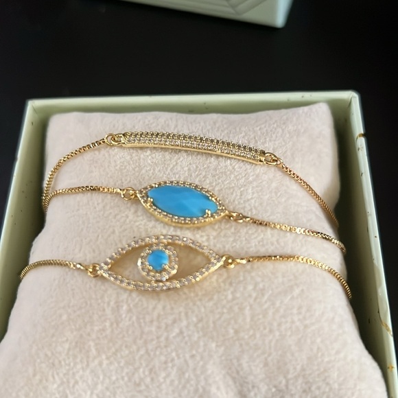 arm candy los angeles Jewelry - Gold and Blue Minimalist Bracelet Collection